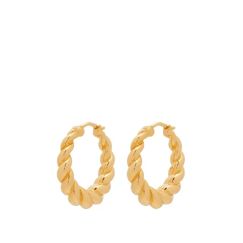 Twisted Tidal Medium Hoop Earrings