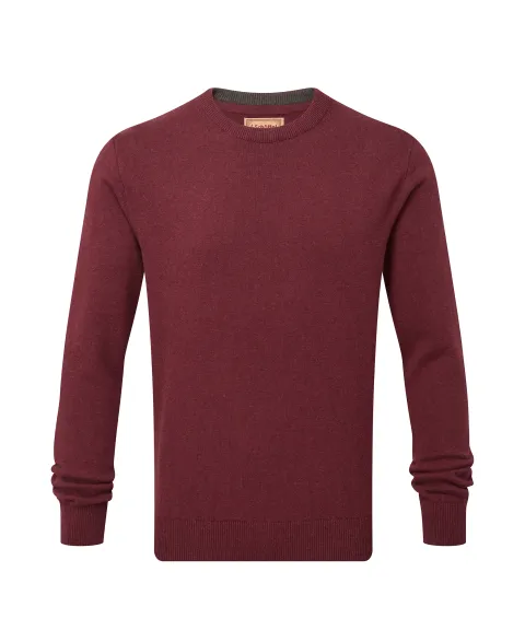 Schöffel Country Calton Cotton Cashmere Crew Jumper - Burgundy