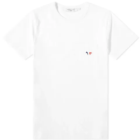 Maison Kitsuné Tricolor Fox Patch Classic Pocket T-Shirt