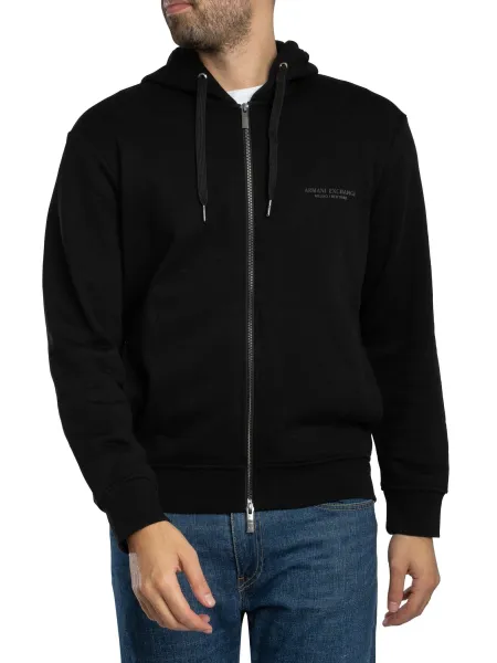 Armani Exchange Chest Logo Zip Hoodie