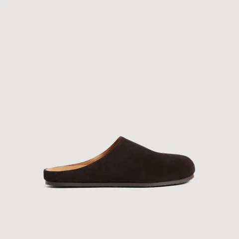 Split leather mules