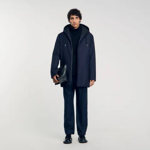 SANDRO Hooded padded parka