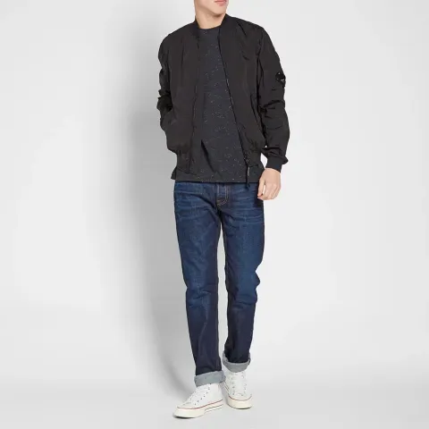 Nycra Stretch Arm Lens Bomber Jacket