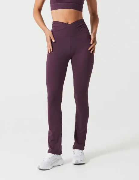 Lilybod Harlow High Waisted Bootcut Leggings Plum