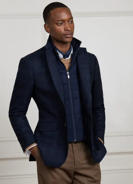 Wool-Cashmere Check Blazer - Woven in Italy