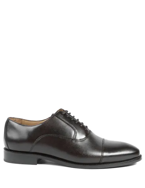 Jones Bootmaker Suede Oxford Shoes Dark Brown