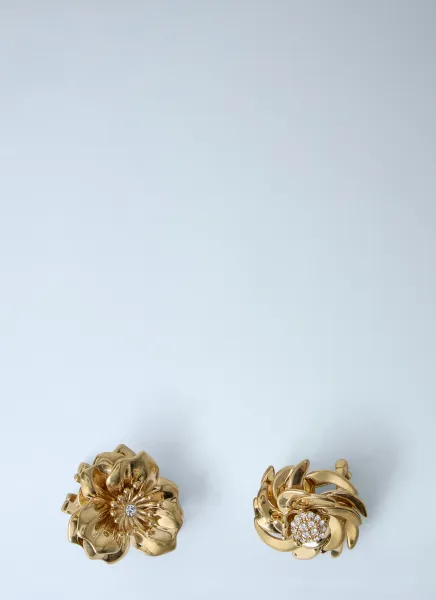 Mental Earrings With Crystals
