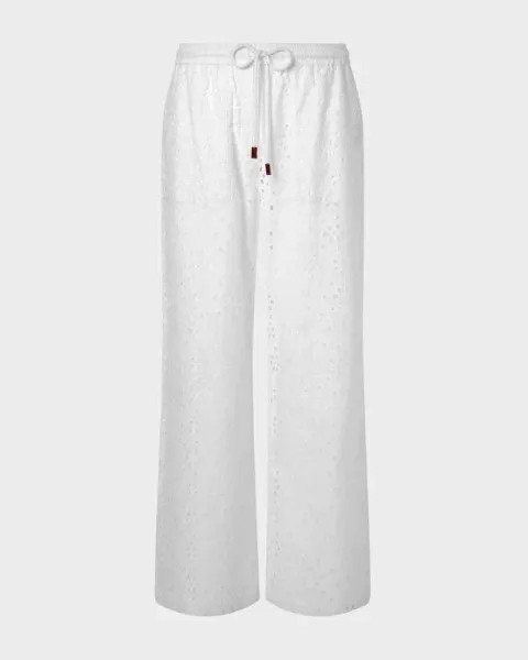 Vilebrequin Women Floral Broderie Anglaise Fluid Cotton Pants
