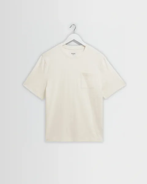 Dean - Ecru Slub Cotton Pocket t-Shirt