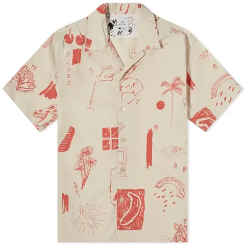 Drawing Print Vacation Shirt