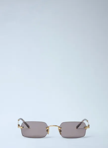 Rectangular Rimless Sunglasses