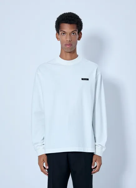 Prada Long Sleeve Logo Sweatshirt