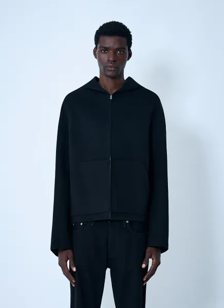 Wool-And-Cashmere-Blend Hooded Jacket