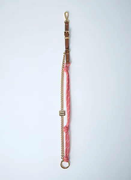 Tamaris Leather Cord And Metal Trick Keyring