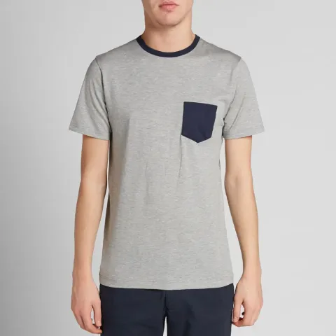 Contrast Pocket Crew Neck Tee