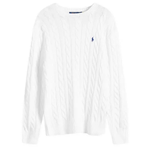Cotton Cable Crew Knit