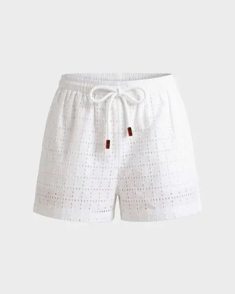 Vilebrequin Women Geometric Broderie Anglaise Shorts