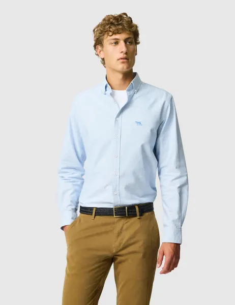 Rodd & Gunn Slim Fit Pure Cotton Oxford Shirt Light Blue Mix