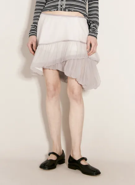 Diagonal Gathered Skirt