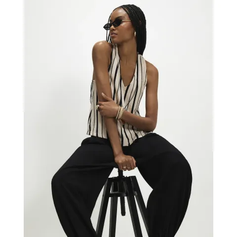 River Island Stripe Textured Tank Top