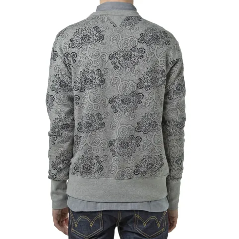 Floral College Crew Sweater