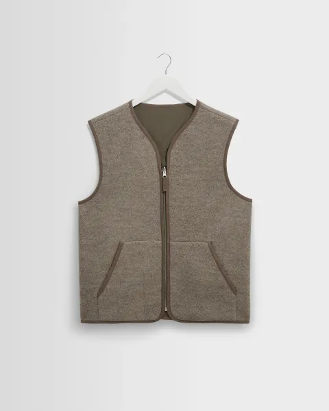 Paragon - Natural Reversible Nylon and Wool Gilet