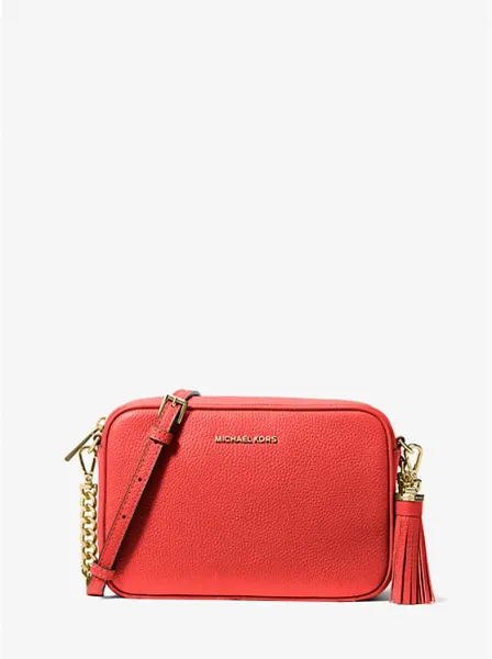 Michael Kors Jet Set Medium Pebbled Leather Crossbody Bag