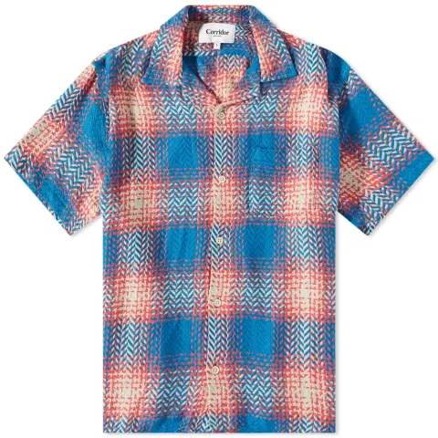 Acid Plaid Check Vacation Shirt
