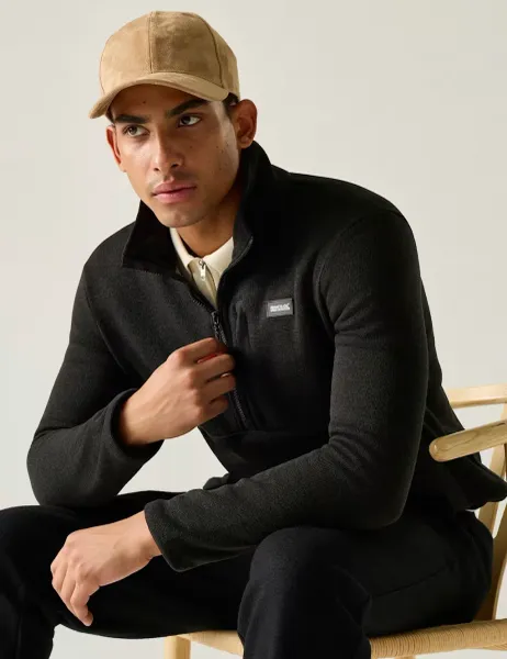 Regatta Barlee Funnel Neck Half Zip Fleece Black