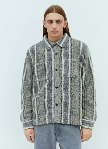 Stripe Sherpa Teddy Shirt
