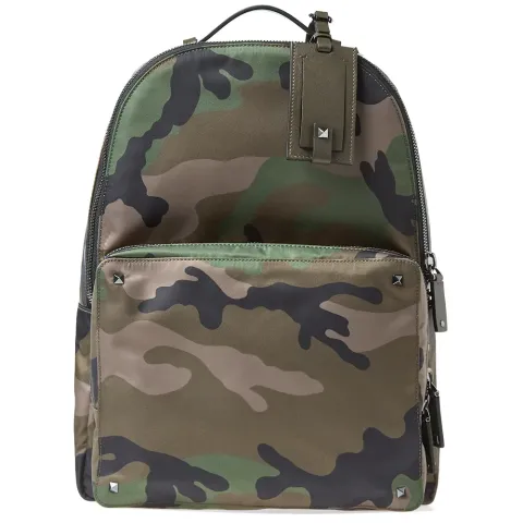 Nylon Jacquard Camo Backpack