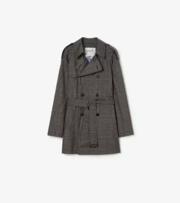 Mid-length Silk Leadenham Trench Coat in Concrete grey