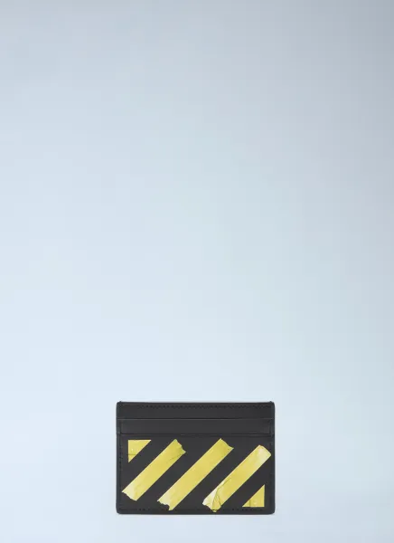 Off-White Diagonal Tape Card Case