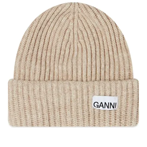 Logo Structured Rib Beanie