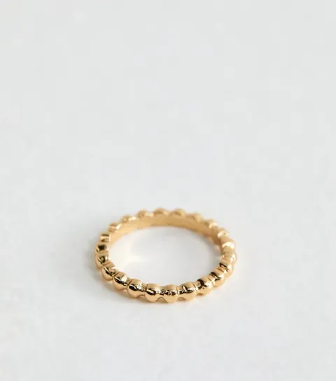 Gold Tone Bubble Ring