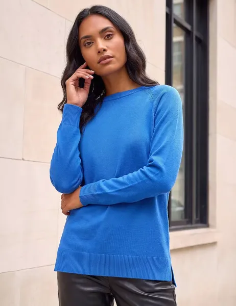 Roman Soft Crew Neck Knit Jumper Blue Mix