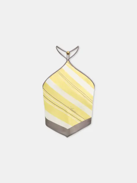 WOMEN - WOMEN'S MA STRIPED SCARF TOP - Citrine