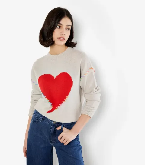 Women's Stone Big Heart & Neon Whips Jumper