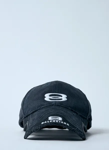 Double Logo Embroidery Baseball Cap