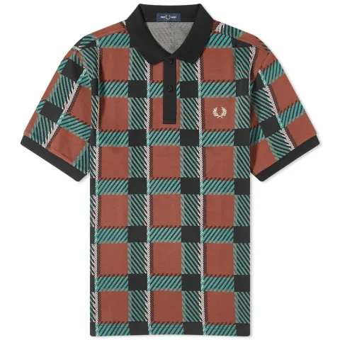 Gllitch Tartan Polo Shirt
