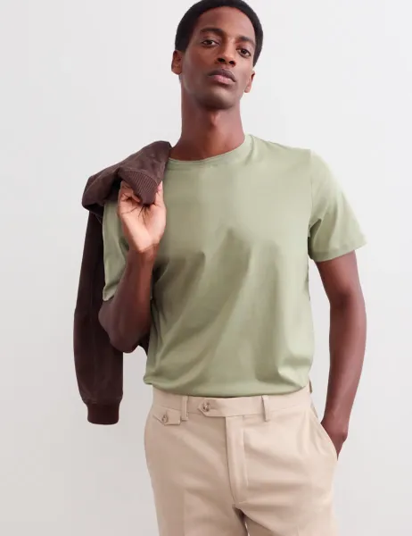 Jaeger Pure Cotton T-Shirt Sage