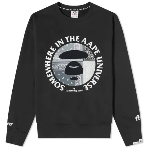 AAPE Bandana Moon Face Crew Sweat