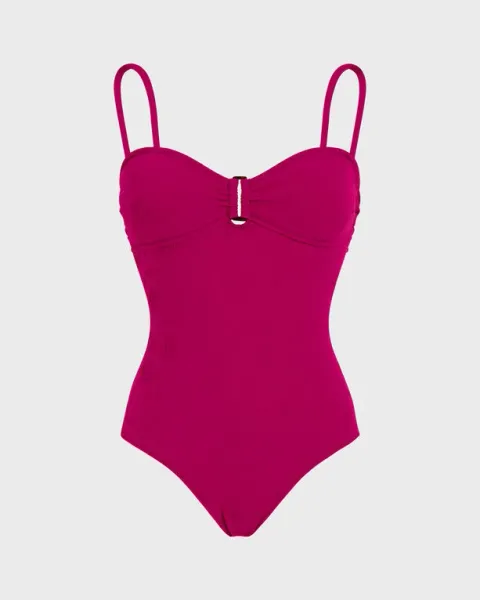 Women Jacquard One-piece Swimsuit Roses