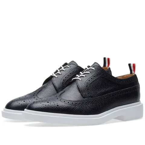 White Sole Pebble Grain Brogue