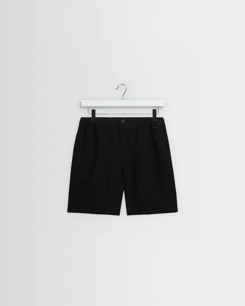 Kurt - Black Washed Linen Shorts