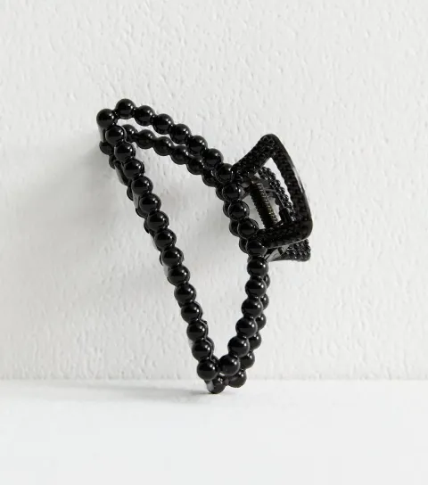 New Look Black Bobbled Claw Clip