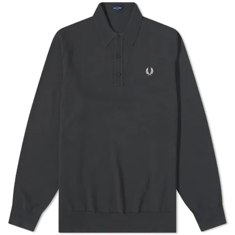 Long Sleeve Knit Polo