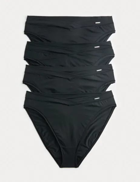 Autograph 4pk Flexifit High Leg Knickers Black