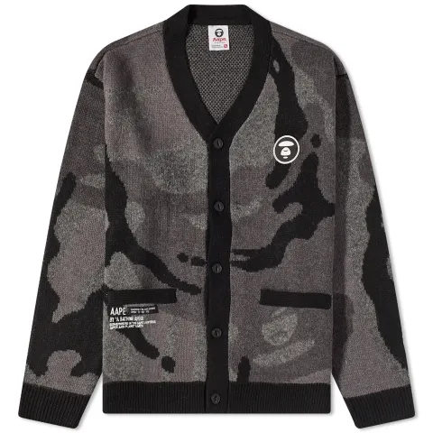 AAPE Badge Logo Camo Cardigan