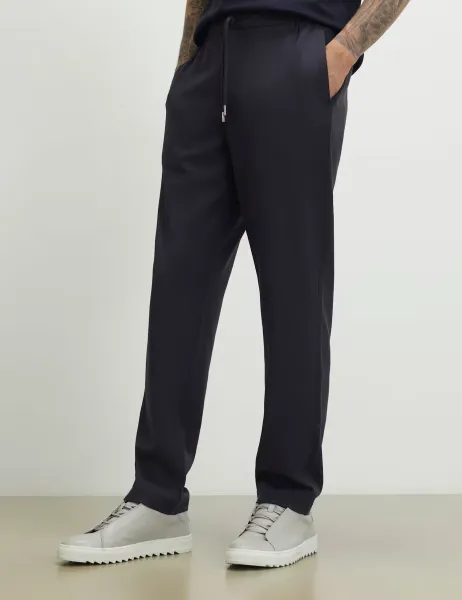 River Island Elasticated Waist Slim Fit Joggers Navy